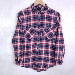 BDG Urban Outfitters Women's M Plaid Flannel Long Sleeve Button Up Shirt Top